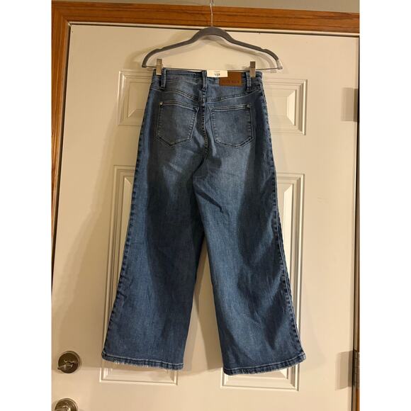 NWT Judy Blue HIGH WAISTED BRAID SIDE SEAM DETAIL CROP WIDE Size 1/25 - Picture 4 of 4